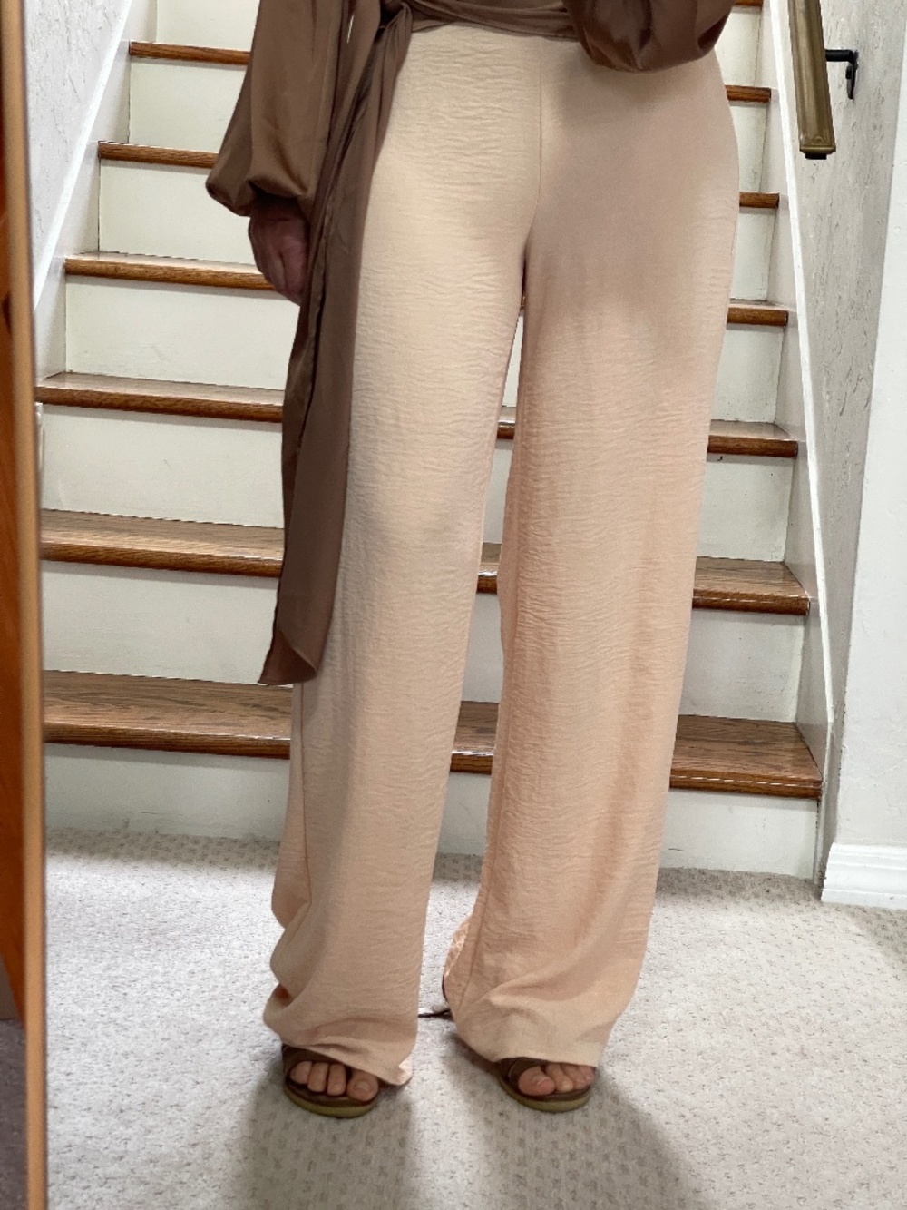 21 Saints satin light peach fluid pants women S